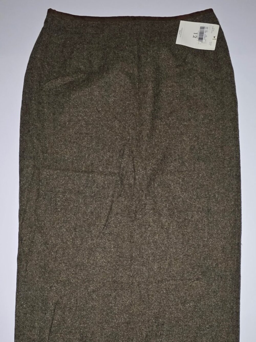 Emma James Liz Claiborne Brown Tweed Pencil Skirt With Lining Size 12 N.W.T.